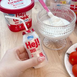 [구매평]▪︎ 덴마크 하이(Hej!) 브랜드 패키지(요구르트, 그릭요거트)only 로켓프레쉬 — 5점을 준 리뷰어가 2025년 5월 올린 사용 사진