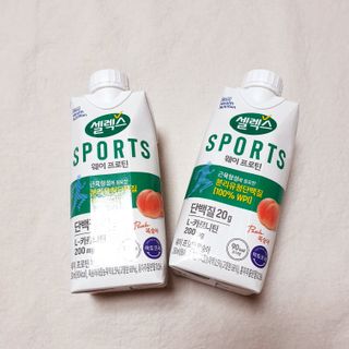 셀렉스스포츠 셀렉스 스포츠 웨이 프로틴 복숭아_ 330ml x 12팩 — 5점을 준 리뷰어가 2021년 3월 올린 사용 사진