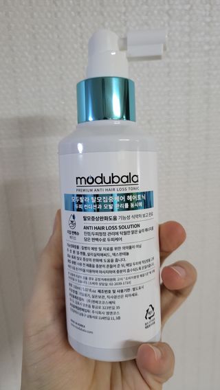 모두발라 탈모집중케어 헤어토닉 — 5점을 준 리뷰어가 2021년 12월 올린 사용 사진