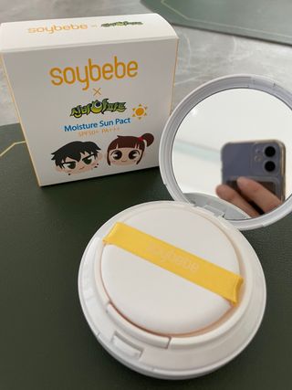소이베베X신비아파트 모이스쳐 선팩트 SPF50+ PA+++ — 5점을 준 리뷰어가 2023년 4월 올린 사용 사진