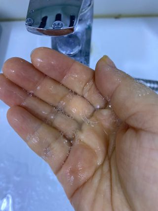 띵코 허브 샴푸, 트리트먼트, 바디워시 3종 — 5점을 준 리뷰어가 2022년 2월 올린 사용 사진