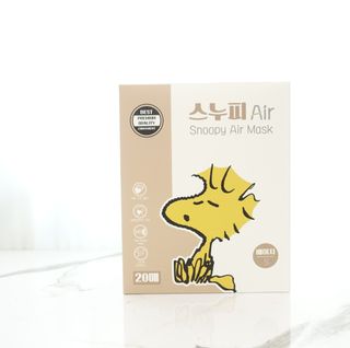 JHWORLD 스누피 마스크 스누피 에어 새부리형 국내산 MB필터 컬러마스크 대형 중형 어린이용 20매 — 5점을 준 리뷰어가 2021년 7월 올린 사용 사진