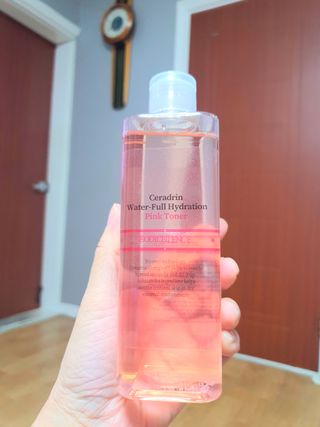 [바디셀런스] 속보습+사용감+향 모두 잡은 / 세라드린 속보습 핑크토너 300ml — 5점을 준 리뷰어가 2022년 2월 올린 사용 사진