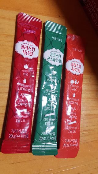 서울에프엔비 콜라스틴 3종 뷰티젤리스틱 45입 [ABC핏 15입 /  석류핏 15입 / 청스피루리나 15입] — 5점을 준 리뷰어가 2021년 9월 올린 사용 사진