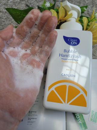 카오리온코스메틱스 클린온 버블 핸드 워시 500ml — 5점을 준 리뷰어가 2021년 8월 올린 사용 사진