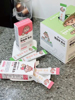 아이비웰니스 빵순이 식탁 위의 필수템! 빵순이 효소 키위맛 100포 + 석류맛 14포 (총 114포) — 5점을 준 리뷰어가 2022년 12월 올린 사용 사진