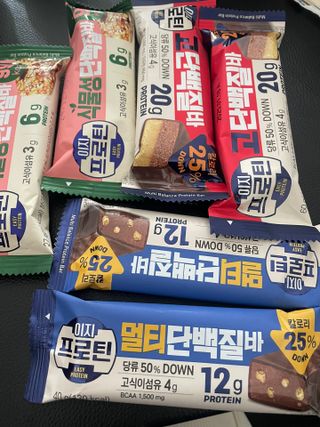 이지프로틴바 3종x각 2ea (고단백질바, 멀티단백질바, 식물성단백질바) — 5점을 준 리뷰어가 2024년 2월 올린 사용 사진