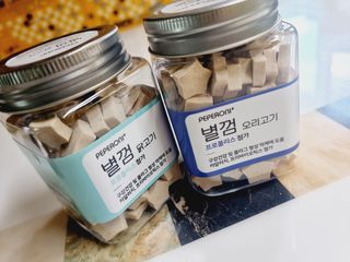 페페로니 자기전에 먹는 저알러지 껌 세트 치킨+오리 — 5점을 준 리뷰어가 2021년 7월 올린 사용 사진