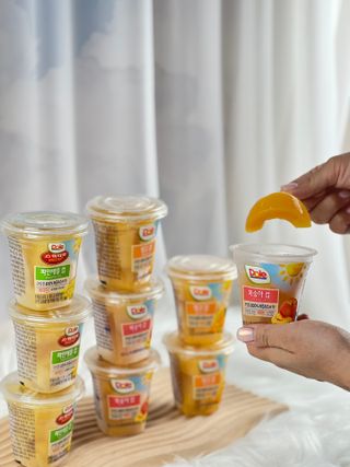 돌 MF[Dole] 파인애플컵/망고컵/복숭아컵 198g 6입X1박스 (맛 1가지 랜덤 발송) — 5점을 준 리뷰어가 2023년 6월 올린 사용 사진