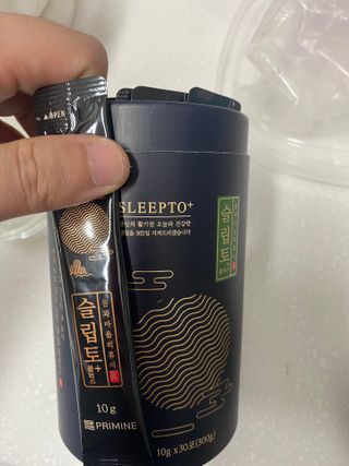 프리마인 자체 기업부설 연구소에서 찾아낸 건강한 수면의 비밀.  슬립토 플러스 30포 — 4.5점을 준 리뷰어가 2021년 9월 올린 사용 사진