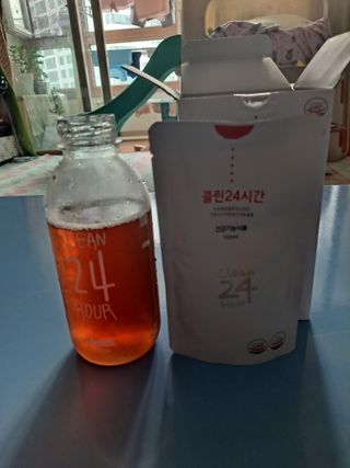 클린24시간 1BOX(5포) + 전용보틀(500ml) — 5점을 준 리뷰어가 2023년 8월 올린 사용 사진
