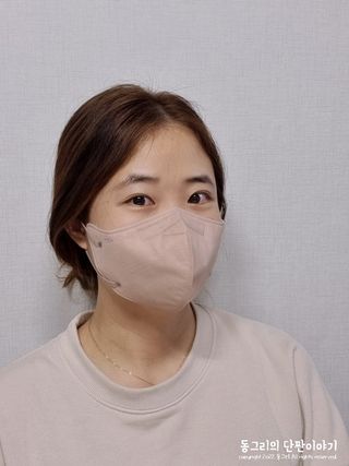 애니가드 셋업메베마스크 (대형 4컬러 + 중형 4컬러) — 5점을 준 리뷰어가 2022년 4월 올린 사용 사진