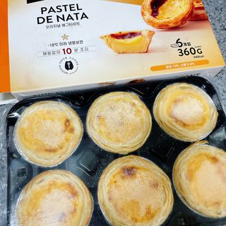 디앙뜨 포르투갈 에그타르트 오리지널 맛+패션후르츠+초콜릿타르트 맛 중 택1 — 4.5점을 준 리뷰어가 2021년 8월 올린 사용 사진