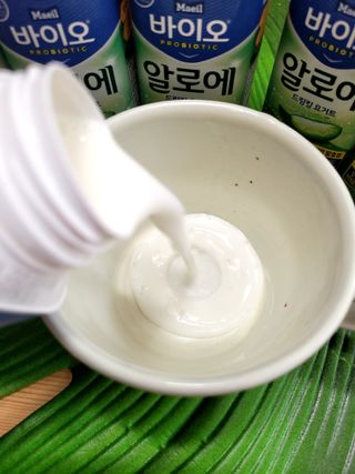 LIVE 매일바이오 알로에 드링킹 요거트 — 5점을 준 리뷰어가 2022년 4월 올린 사용 사진
