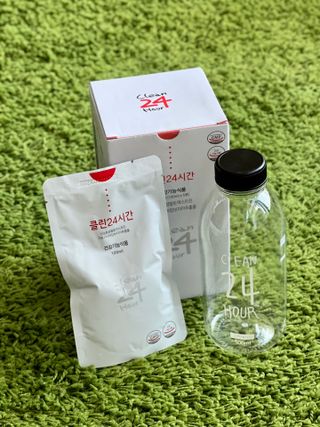 클린24시간 1BOX(5포) + 전용보틀(500ml) — 5점을 준 리뷰어가 2022년 11월 올린 사용 사진