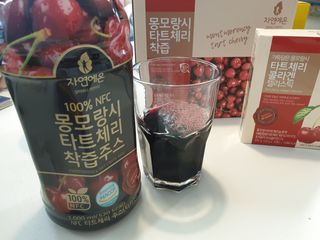 자연에온 몽모랑시 타트체리 3종 세트 구성 - 저분자콜라겐젤리, NFC 착즙주스 — 5점을 준 리뷰어가 2021년 7월 올린 사용 사진