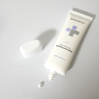 바노바기 코스메틱 바노바기 밀크씨슬 리페어 시카 선스크린 플러스 50ml — 4.5점을 준 리뷰어가 2023년 1월 올린 사용 사진