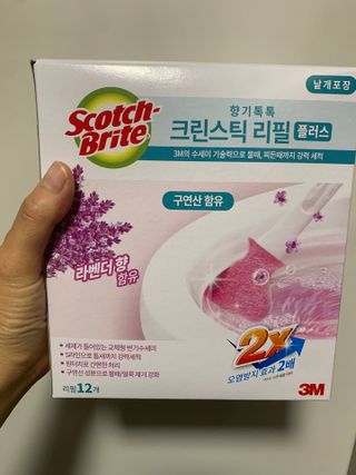 [3M] 스카치브라이트 크린스틱 향기톡톡 변기청소 핸들1 + 리필 16개 (라벤더/레몬 중 택1) — 5점을 준 리뷰어가 2024년 8월 올린 사용 사진