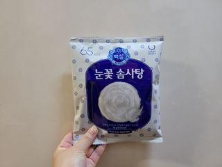 딜라이트 프로젝트  달콤한 눈꽃 간식세트( 눈꽃 솜사탕 / 레몬라임 솜사탕 / 달고나 총 7EA+스마트톡 증정) — 5점을 준 리뷰어가 2022년 5월 올린 사용 사진