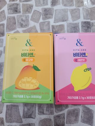 비타앤C 레몬맛, 망고맛 — 5점을 준 리뷰어가 2021년 6월 올린 사용 사진