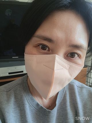 애니가드 셋업메베마스크 (대형 4컬러 + 중형 4컬러) — 5점을 준 리뷰어가 2022년 4월 올린 사용 사진