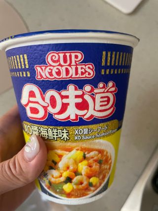 NISSIN 닛신 컵누들  4종 - 씨푸드오리지날, 씨푸드 스파이시, 씨푸드 커리, 씨푸드 XO소스 — 4점을 준 리뷰어가 2022년 4월 올린 사용 사진