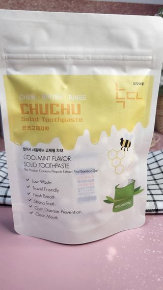 녹다 츄츄고체치약 150정 프로폴리스 죽염 씹는 치약 — 5점을 준 리뷰어가 2022년 12월 올린 사용 사진