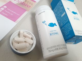 파파비오랩 승무원 콜라겐 콜라겐바다 — 3.5점을 준 리뷰어가 2021년 1월 올린 사용 사진