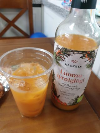 H365 [Kaskein Luomutyrniglögi] 핀란드 전통 무알콜 멀드와인 시벅톤 글로기 — 5점을 준 리뷰어가 2021년 4월 올린 사용 사진