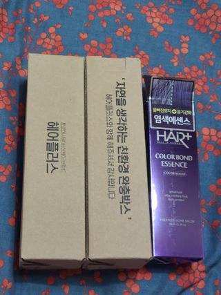 헤어플러스 컬러본드 샴푸300+트리트먼트300+에센스95 — 5점을 준 리뷰어가 2021년 6월 올린 사용 사진