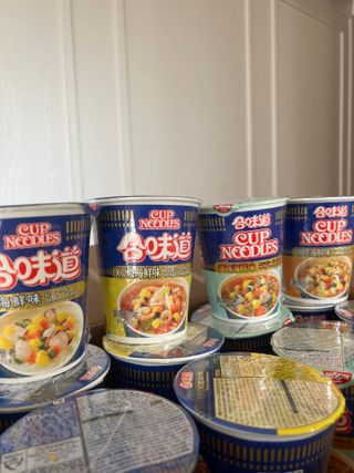 NISSIN 닛신 컵누들  4종 - 씨푸드오리지날, 씨푸드 스파이시, 씨푸드 커리, 씨푸드 XO소스 — 3점을 준 리뷰어가 2022년 12월 올린 사용 사진