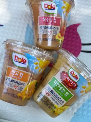 돌 MF[Dole] 파인애플컵/망고컵/복숭아컵 198g 6입X1박스 (맛 1가지 랜덤 발송) — 5점을 준 리뷰어가 2023년 6월 올린 사용 사진