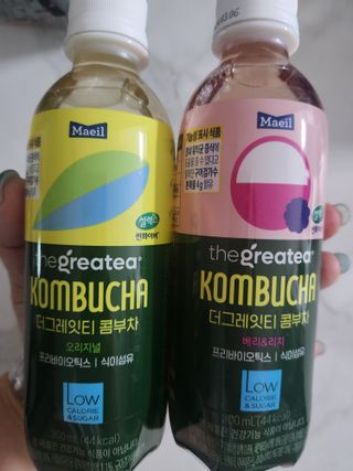 더그레잇티 콤부차 [매일유업] 더그레잇티 44kcal 콤부차 300ml *12개입 (오리지널 6개+베리리치 6개) — 5점을 준 리뷰어가 2023년 9월 올린 사용 사진