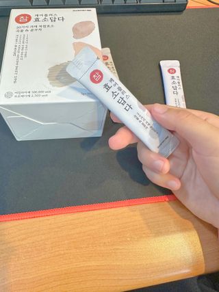 FREE [경남제약헬스케어] 런칭기념 케어플러스 참효소답다 3g x 30포/곡물효소&콤부차 — 5점을 준 리뷰어가 2023년 10월 올린 사용 사진