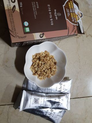씨알푸드 유기농 쌀 시리얼 390g + 갓 구운 유기농 발아통곡물 150g — 5점을 준 리뷰어가 2021년 12월 올린 사용 사진