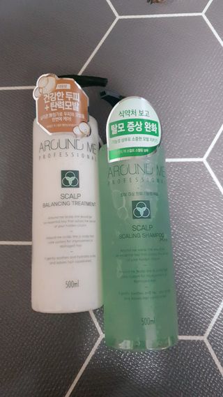 어라운드미 [어라운드 미] 탈모 증상 완화 스칼프 샴푸 + 두피 영양 공급 트리트먼트 — 5점을 준 리뷰어가 2021년 6월 올린 사용 사진
