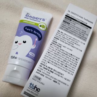 닥터데디스 안심저불소 키즈치약 (라즈베리, 청포도향 중 택 1) 60g +  여행용 미니 치약 15g — 4점을 준 리뷰어가 2022년 7월 올린 사용 사진