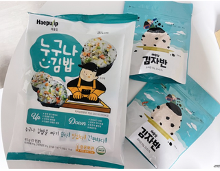 해풀잎 누구나 김밥*1ea [(혼합야채 35g *1ea,  김밥김 (5g, 5ea),  양념간장 (6g, 5ea), 참기름(5g, 2ea)] — 5점을 준 리뷰어가 2022년 5월 올린 사용 사진