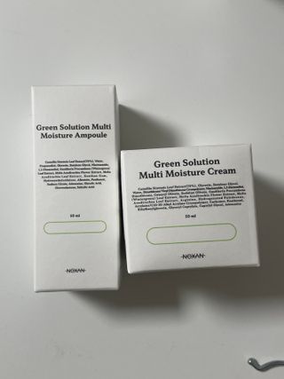 [녹산] 그린 솔루션 멀티 수분 앰플 + 그린 솔루션 멀티 수분크림 — 5점을 준 리뷰어가 2022년 10월 올린 사용 사진