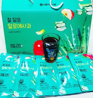 서울약사신협 잘 담은 알로애사과_70ml x 30포 — 5점을 준 리뷰어가 2021년 10월 올린 사용 사진