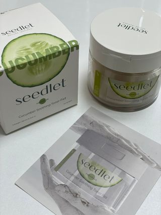씨드렛 큐컴버 수딩 토너 패드 — 5점을 준 리뷰어가 2023년 2월 올린 사용 사진
