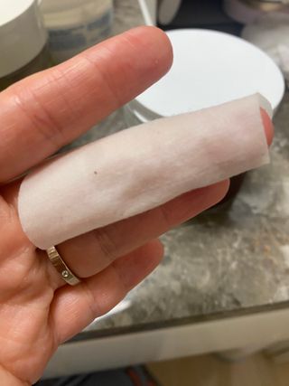 산다화 비타민씨 화이트닝 토너 패드 — 3.5점을 준 리뷰어가 2023년 9월 올린 사용 사진