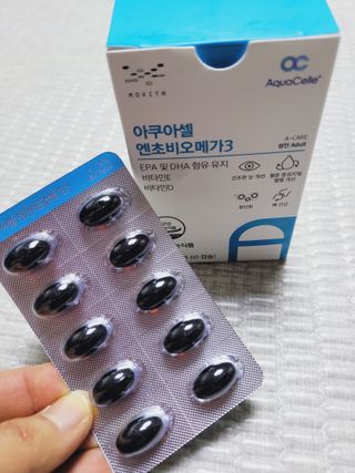 메디포스트 모비타 아쿠아셀 엔초비오메가3 60캡슐 — 5점을 준 리뷰어가 2022년 12월 올린 사용 사진