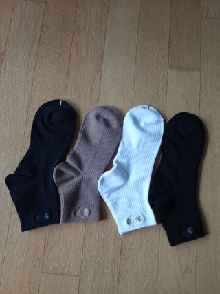 [사이즈가 있는 양말 필로이] 남/여 골지 발목 양말 4족 세트 남【S, M, L, XL】여【S, M, L】_컬러 랜덤 — 5점을 준 리뷰어가 2022년 6월 올린 사용 사진