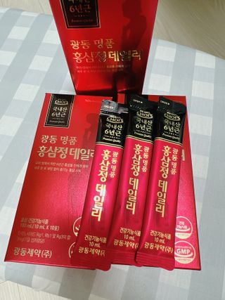 광동생활건강 광동 명품 홍삼정데일리 10mL x 30포 — 4점을 준 리뷰어가 2023년 4월 올린 사용 사진