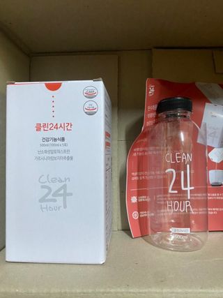 클린24시간 1BOX(5포) + 전용보틀(500ml) — 3점을 준 리뷰어가 2022년 8월 올린 사용 사진