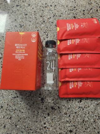 클린24시간 레드박스 1BOX(5포) + 전용보틀(500ml) — 5점을 준 리뷰어가 2024년 2월 올린 사용 사진