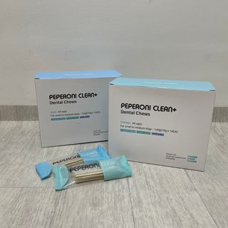 페페로니 2종 세트 클린플러스 덴탈껌 치킨+덕 — 4점을 준 리뷰어가 2021년 9월 올린 사용 사진