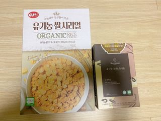 씨알푸드 유기농 쌀 시리얼 390g + 갓 구운 유기농 발아통곡물 150g — 5점을 준 리뷰어가 2022년 1월 올린 사용 사진