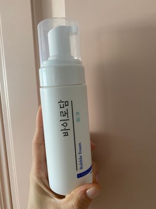 [바이로담] 저자극 약산성버블 폼 폼클렌징 150ml — 5점을 준 리뷰어가 2021년 3월 올린 사용 사진